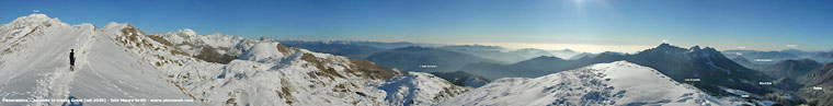 Panoramica salendo in cresta  Grem - foto Mauro Gritti
