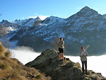 Vista sulla Val Biandino inondata in valle da nubi basse - foto Mauro Gritti