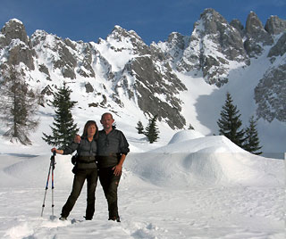 Escursione con ciaspole sulle nevi dei Campelli di Schilpario da Fondi fino al Passo di Campelli il 26 febb 09- FOTOGALLERY