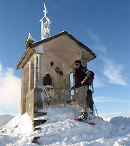 Salita con ciaspole da Moruna di Aviatico al Monte Poieto carico di tanta neve fresca (febbraio 09) - FOTOGALLERY
