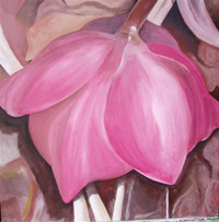 Helleborus rosa - Dipinto di Rita Gherardi
