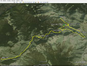 Tracciato percorso GPS-M. Crestoso e M. Fra