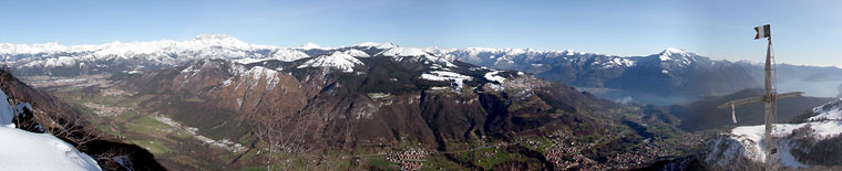 Vetta Corna Lunga - Panoramica da Clusone a Montisola, dal Diavolo al Guglielmo - 8 dic. 08