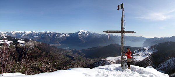 Dalla Corna Lunga vista verso il Lago d'Iseo - foto Simona Baglio 8 dic. 08