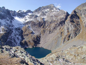 Il Lago della Malgina e il Pizzo del Diavolo della Malgina