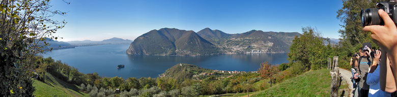 Vista sul Lago d'Iseo da Monte Isola verso sud