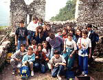 Gruppo calsse sugli spalti del Castello di Avio (Trento)