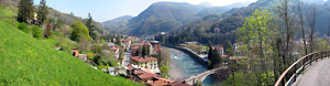 Panoramica sul centro di San Pellegrino dalla strada per la Vetta
