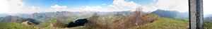 Panoramica a 360° dal Monte Gioco sul territorio di San Pellgrino Terme, la media Valle Brembana e la Val Serina