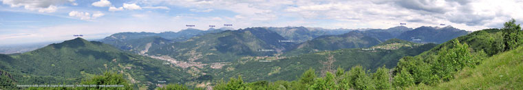 Panoramica dal Costone verso il Canto Alto e la conca di Zogno